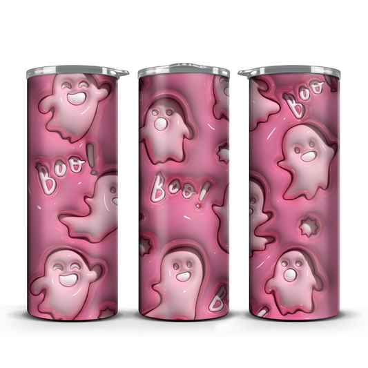 Pink Boos 3D Tumbler