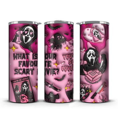 Fav Scary Pink Movie 3D Tumbler