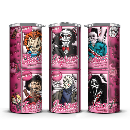 Horror Pink Barbie 3D Tumbler