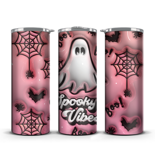 Spooky Ghost Vibes 3D Tumbler