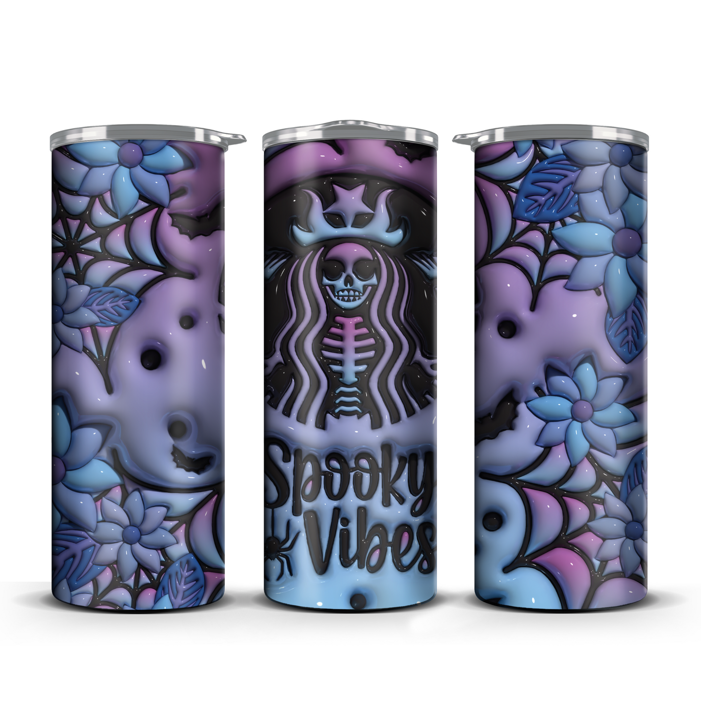 Purple Spooky Vibes 3D Tumbler