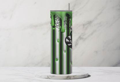 Beetlejuice Green Drip 3D Tumbler